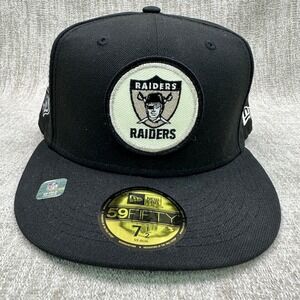 New Era Black Las Vegas Raiders 2022 Sideline 59FIFTY 7.5 Historic Fitted Hat